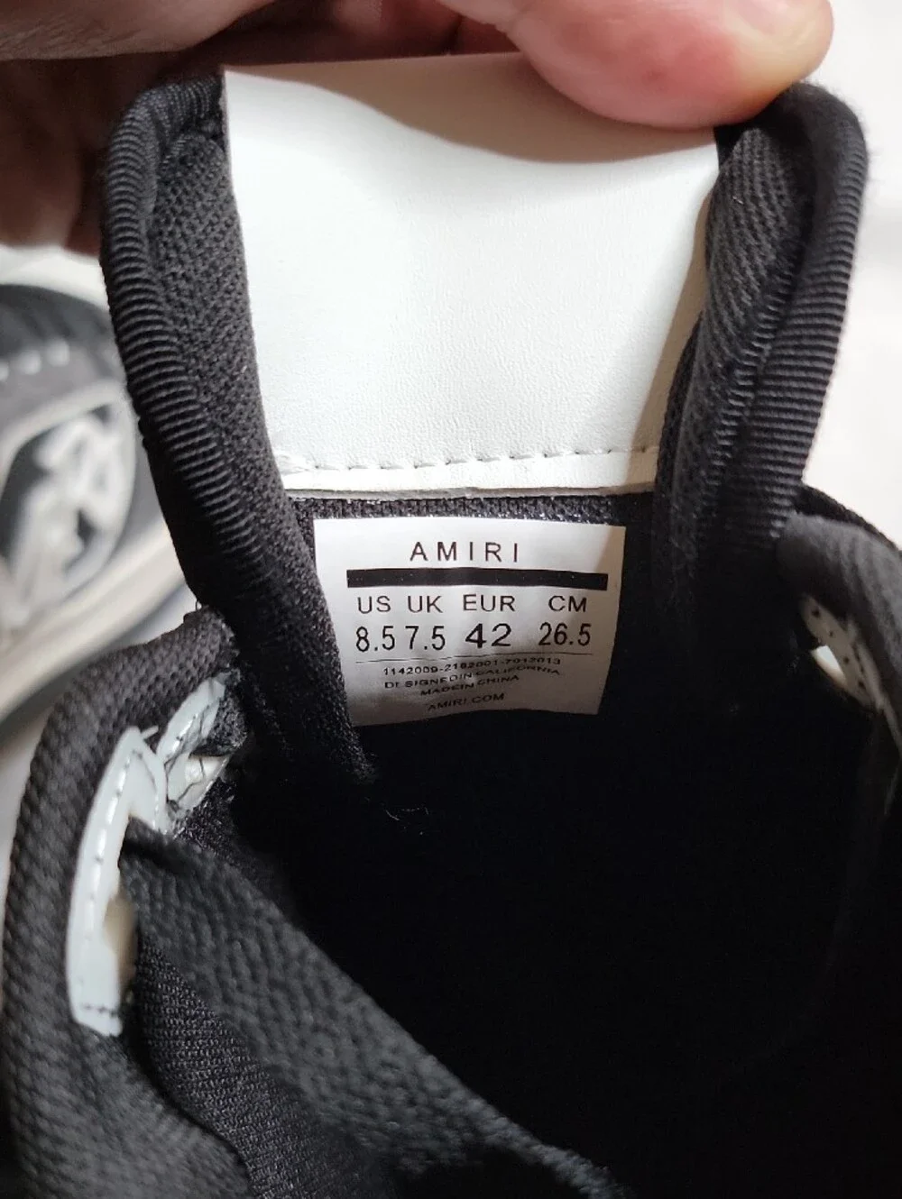 AMIRI Black and White Classic Low Sneakers
